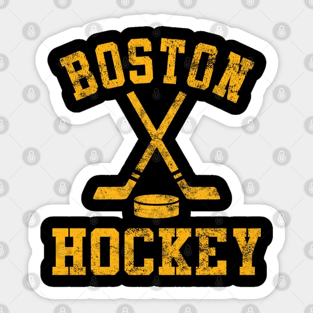 Vintage Boston Hockey Sticker by tropicalteesshop